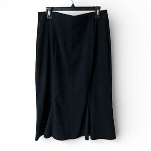 Vintage RL Richard New York Black Maxi Godet Flared Skirt Size 12